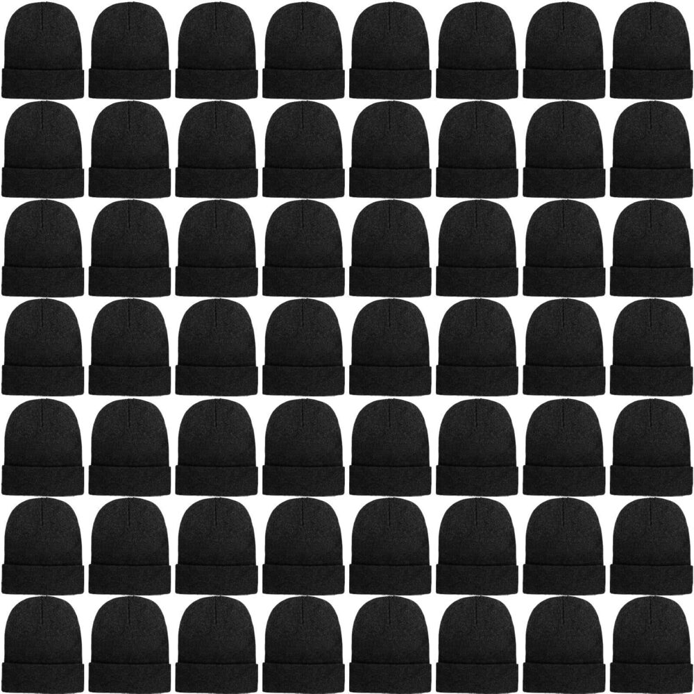 3351 Bulk Winter Beanies for Homeless Donation Unisex Warm Knitted Beanie